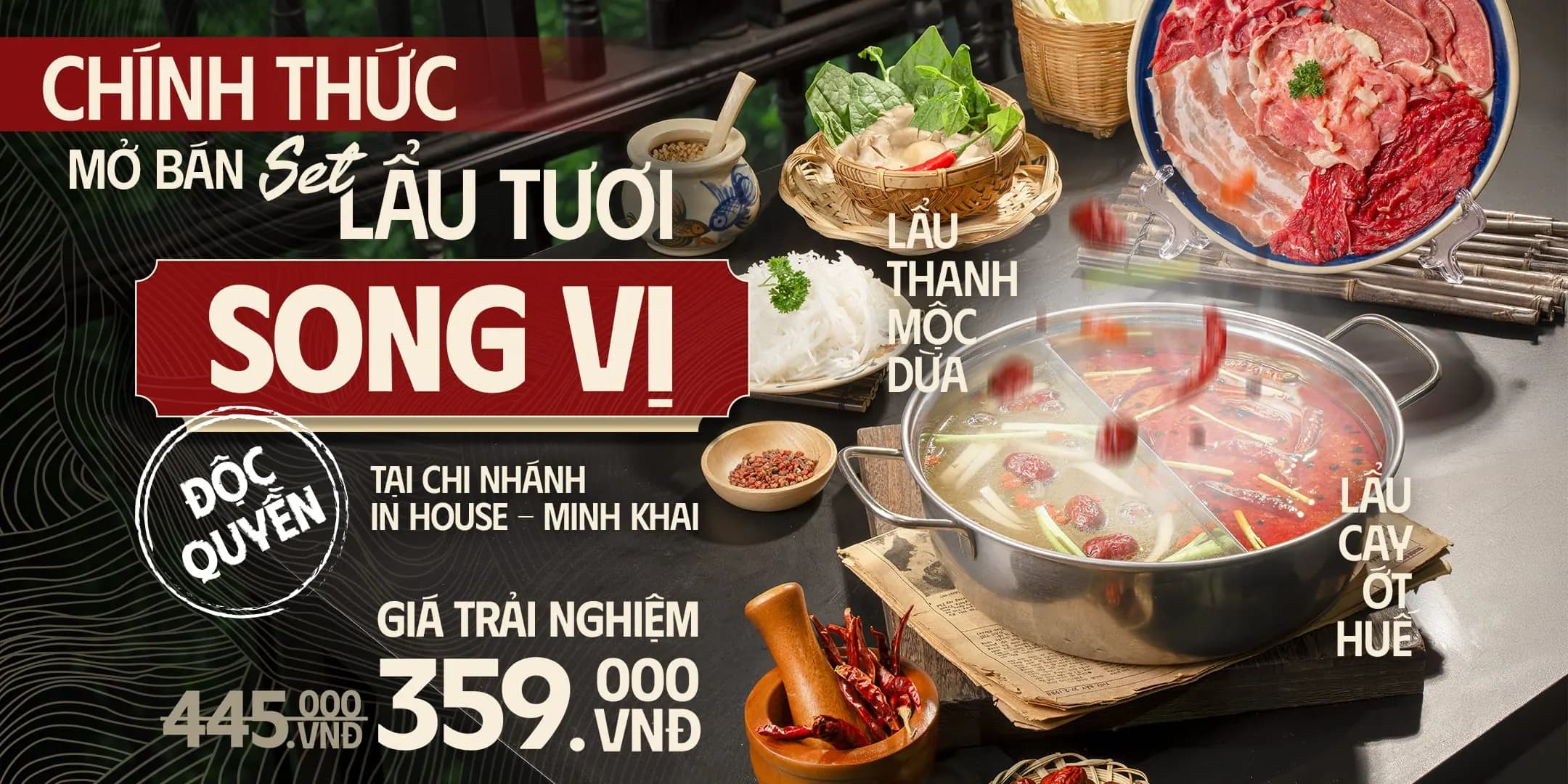Set lẩu tươi song vị