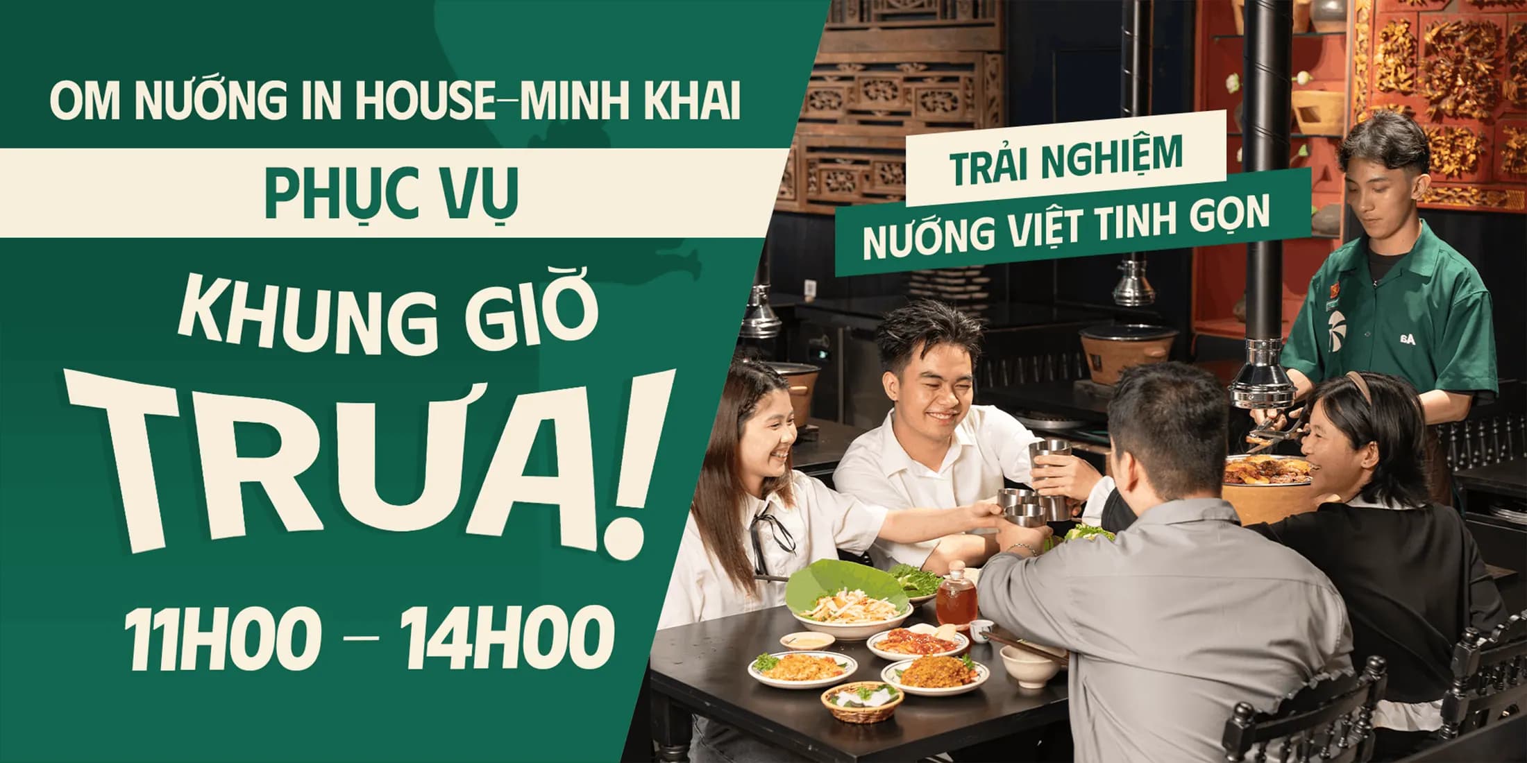OM Nướng in House phục vụ khung giờ trưa