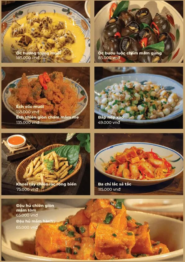 Menu trang 18