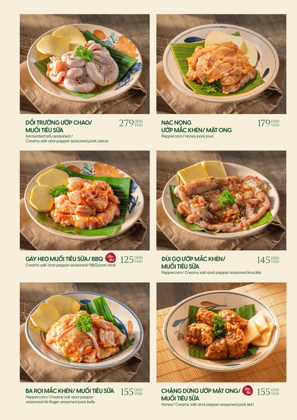 Menu trang 13