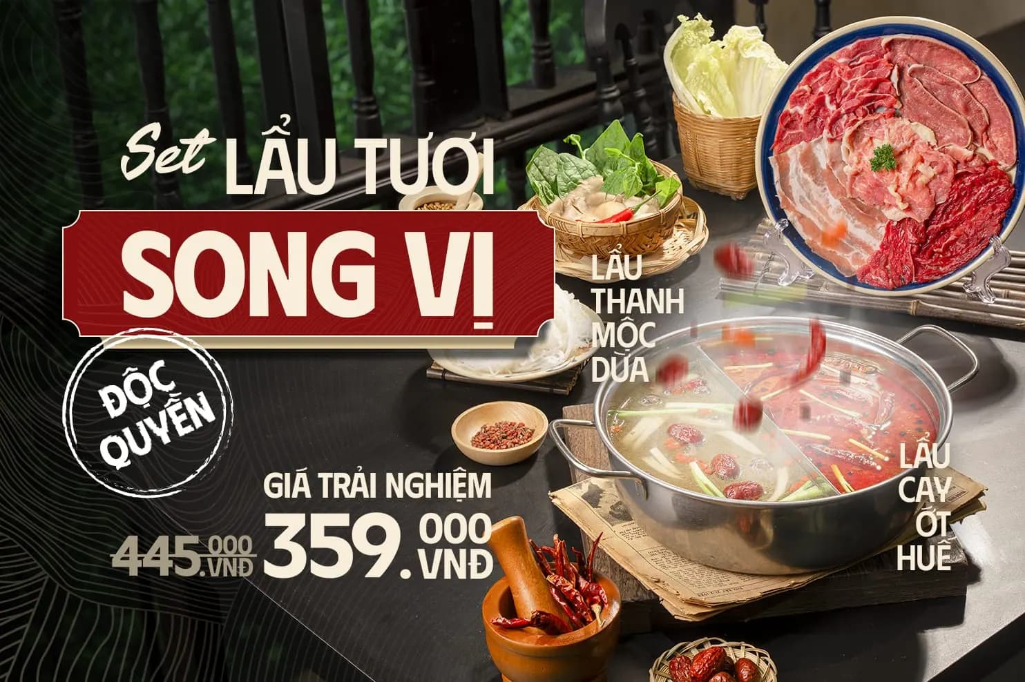 Trải nghiệm set lẩu tươi song vị – độc quyền tại OM Nướng in House