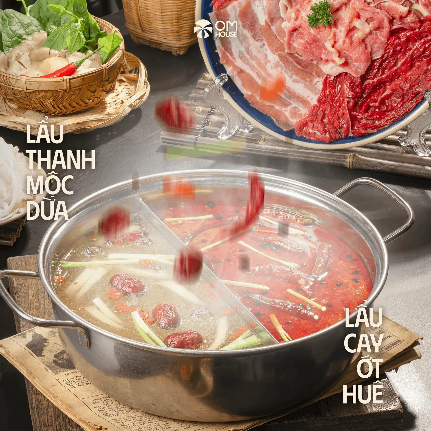 Set lẩu tươi song vị