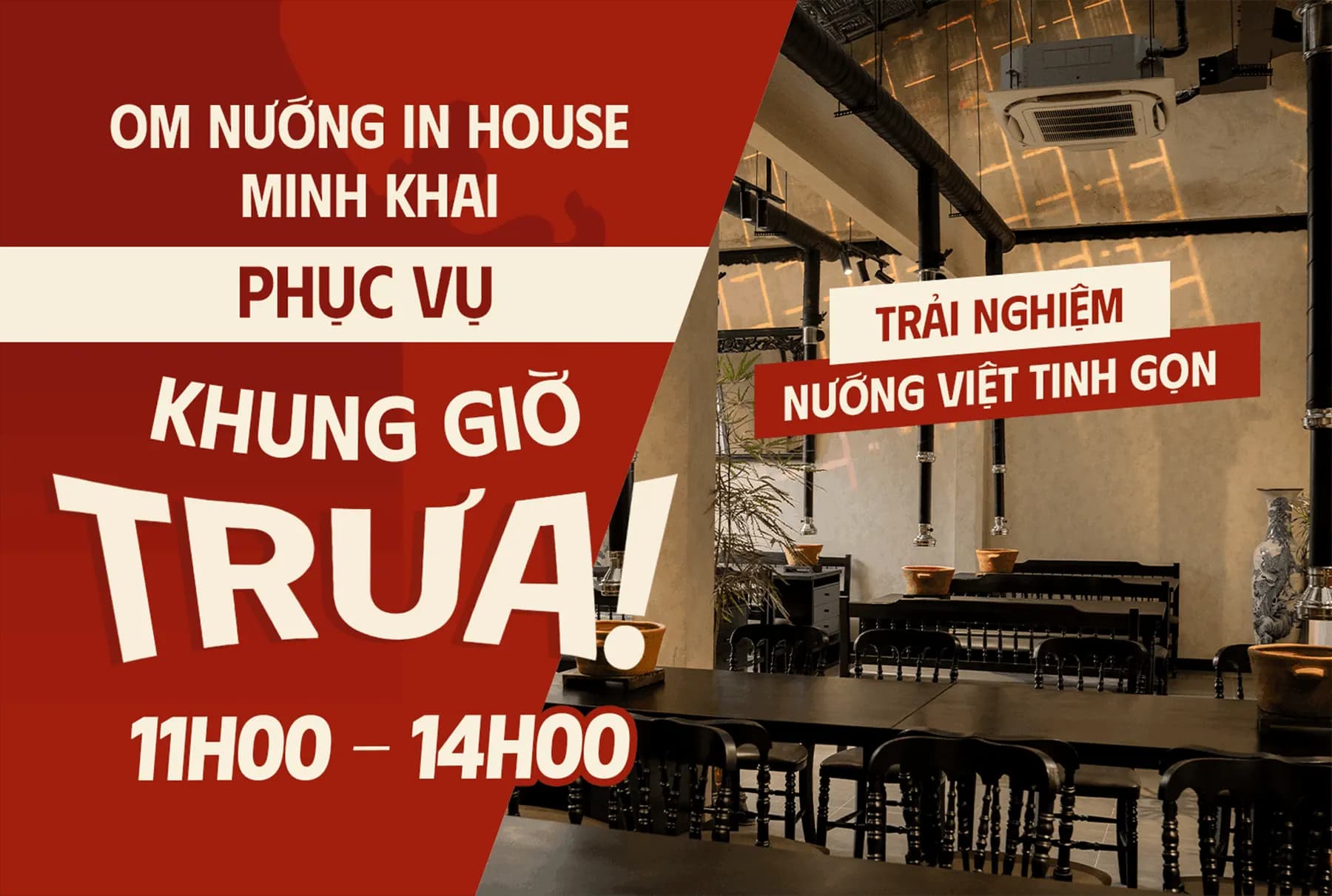 OM Nướng in House chính thức phục vụ khung giờ trưa